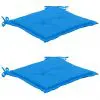 vidaXL Garden Chair Cushions 2 pcs Blue 50x50x3 cm