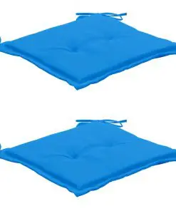 vidaXL Garden Chair Cushions 2 pcs Blue 50x50x3 cm