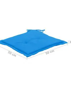 vidaXL Garden Chair Cushions 2 pcs Blue 50x50x3 cm
