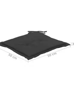 vidaXL Garden Chair Cushions 2 pcs Anthracite 50x50x3 cm