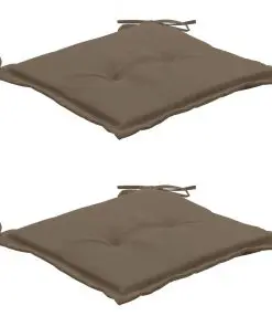 vidaXL Garden Chair Cushions 2 pcs Taupe 50x50x3 cm