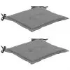 vidaXL Garden Chair Cushions 2 pcs Black and Grey 50x50x3 cm vidaXL Garden Chair Cushions 2 pcs Black and Grey 50x50x3 cm