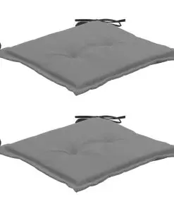 vidaXL Garden Chair Cushions 2 pcs Black and Grey 50x50x3 cm
