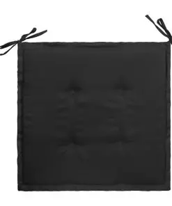 vidaXL Garden Chair Cushions 2 pcs Black and Grey 50x50x3 cm