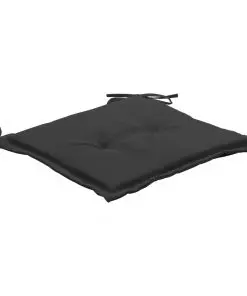 vidaXL Garden Chair Cushions 2 pcs Black and Grey 50x50x3 cm