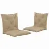 vidaXL Swing Chair Cushions 2 pcs Beige 50 cm Fabric