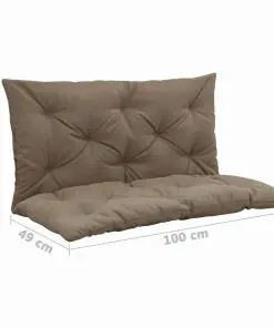 vidaXL Cushion for Swing Chair Taupe 100 cm Fabric