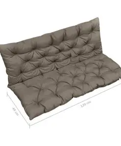 vidaXL Cushion for Swing Chair Taupe 120 cm Fabric