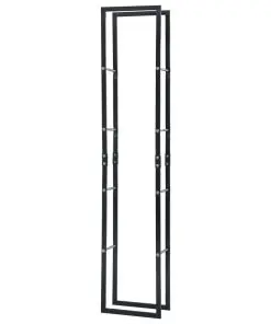 vidaXL Firewood Rack Black 40x25x200 cm Steel