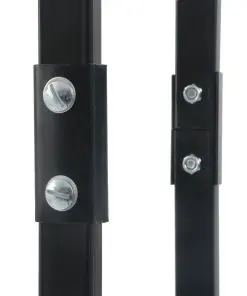 vidaXL Firewood Rack Black 40x25x200 cm Steel