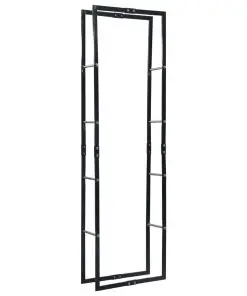 vidaXL Firewood Rack Black 60x25x200 cm Steel