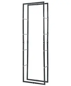 vidaXL Firewood Rack Black 60x25x200 cm Steel