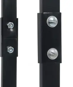 vidaXL Firewood Rack Black 60x25x200 cm Steel