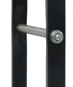 vidaXL Firewood Rack Black 60x25x200 cm Steel