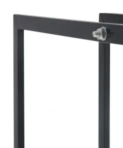 vidaXL Firewood Rack Black 80x25x200 cm Steel