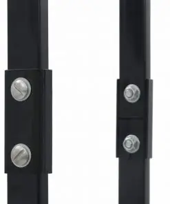 vidaXL Firewood Rack Black 80x25x200 cm Steel