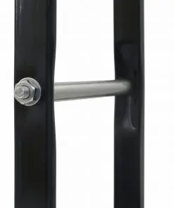 vidaXL Firewood Rack Black 80x25x200 cm Steel