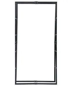 vidaXL Firewood Rack Black 100x25x200 cm Steel