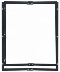 vidaXL Firewood Rack Black 80x25x100 cm Steel