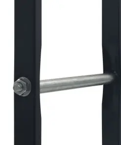 vidaXL Firewood Rack Black 100x25x100 cm Steel