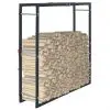 vidaXL Firewood Rack Black 100x25x100 cm Steel vidaXL Firewood Rack Black 100x25x100 cm Steel