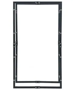vidaXL Firewood Rack Black 80x25x150 cm Steel