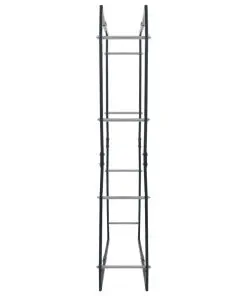 vidaXL Firewood Rack Black 80x25x150 cm Steel