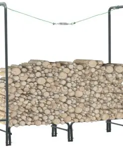 vidaXL Firewood Rack Anthracite 120x35x120 cm Steel