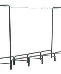 vidaXL Firewood Rack Anthracite 240x35x120 cm Steel