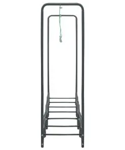 vidaXL Firewood Rack Anthracite 360x35x120 cm Steel