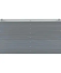 vidaXL Raised Garden Bed 160x80x45 cm Galvanised Steel Grey