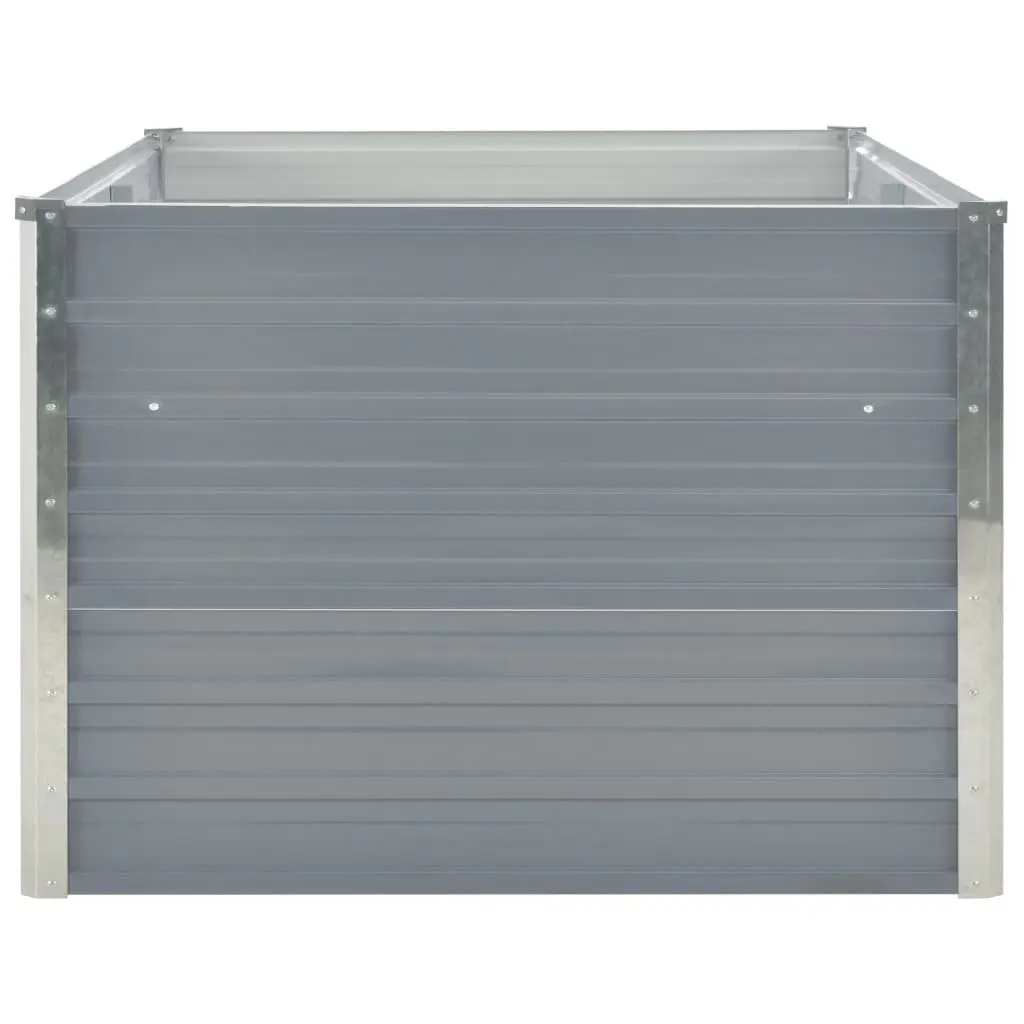 vidaXL Raised Garden Bed 160x80x45 cm Galvanised Steel Grey