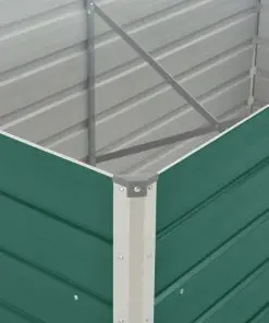 vidaXL Raised Garden Bed 160x80x45 cm Galvanised Steel Green