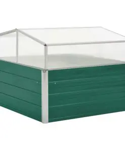 vidaXL Greenhouse Green 100x100x77 cm Galvanised Steel