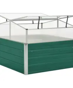 vidaXL Greenhouse Green 100x100x77 cm Galvanised Steel