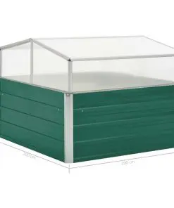 vidaXL Greenhouse Green 100x100x77 cm Galvanised Steel