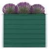 vidaXL Raised Garden Bed 100x100x77 cm Galvanised Steel Green vidaXL Raised Garden Bed 100x100x77 cm Galvanised Steel Green