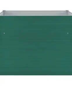 vidaXL Raised Garden Bed 100x100x77 cm Galvanised Steel Green
