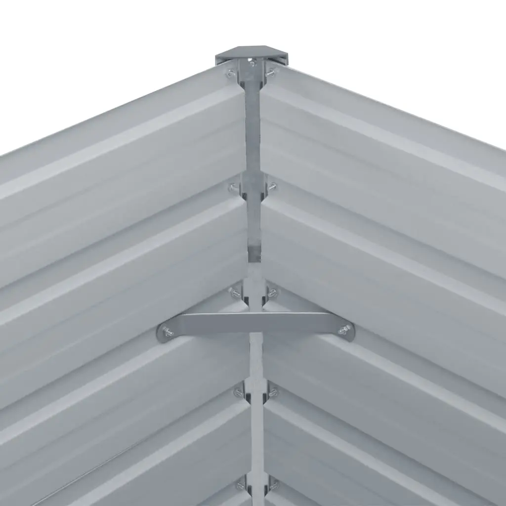 vidaXL Raised Garden Bed 100x100x77 cm Galvanised Steel Green