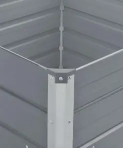 vidaXL Raised Garden Bed 100x100x45 cm Galvanised Steel Grey