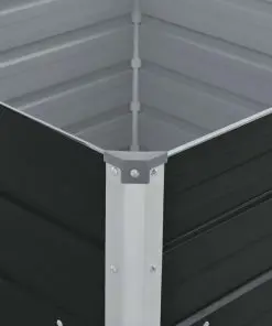 vidaXL Raised Garden Bed 100x100x45 cm Galvanised Steel Brown