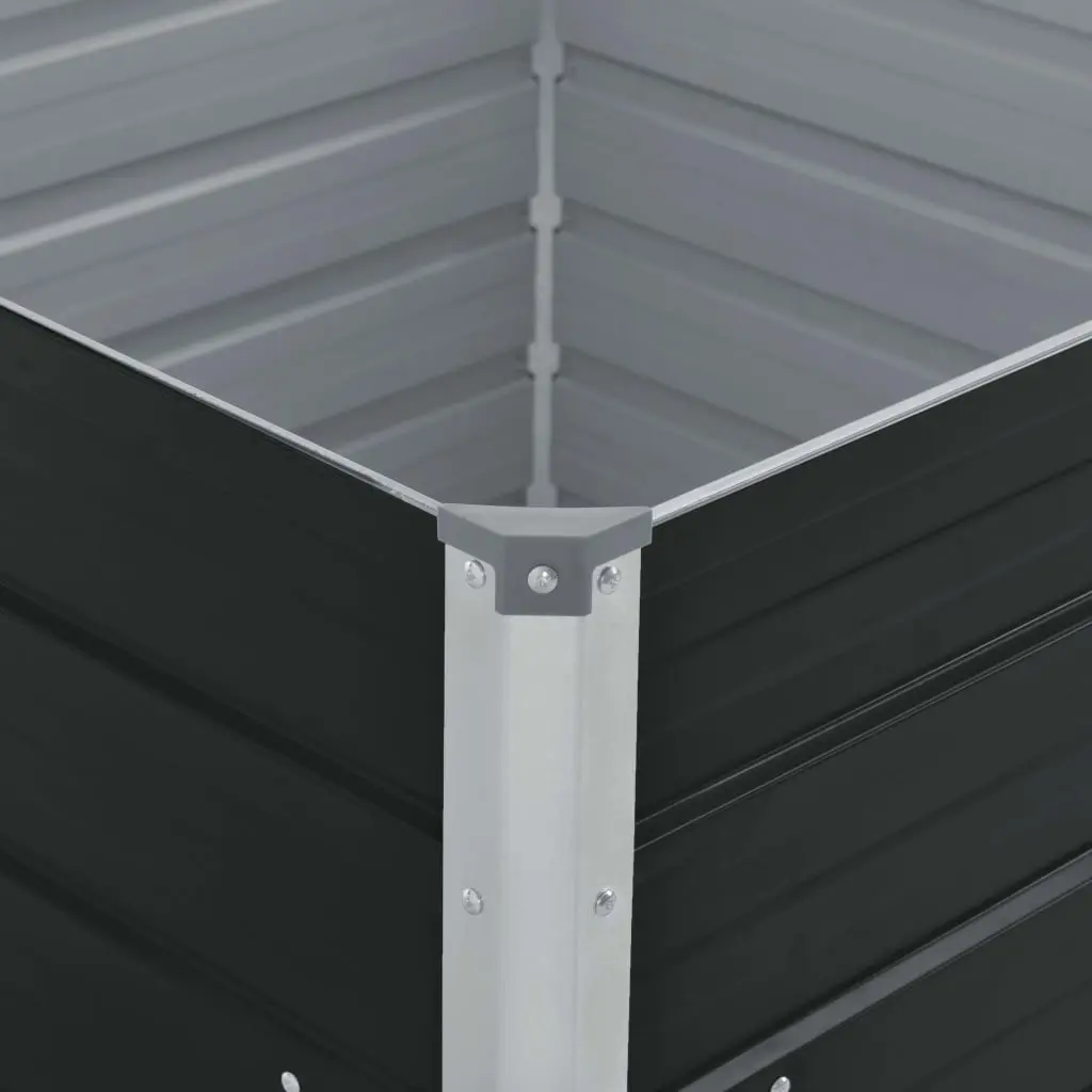 vidaXL Raised Garden Bed 100x100x45 cm Galvanised Steel Brown