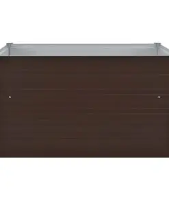 vidaXL Raised Garden Bed 100x100x45 cm Galvanised Steel Brown