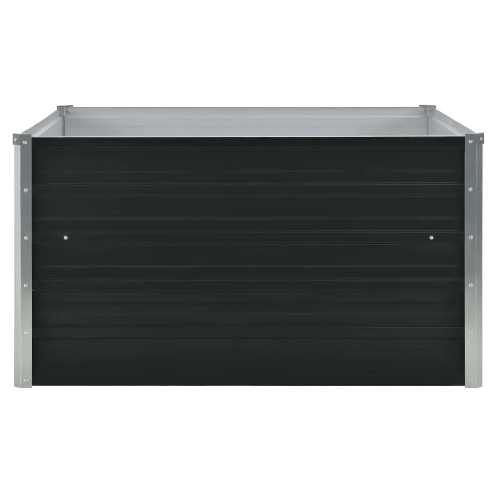 vidaXL Raised Garden Bed 100x100x45 cm Galvanised Steel Anthracite