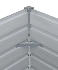 vidaXL Raised Garden Bed 100x100x45 cm Galvanised Steel Anthracite