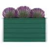 vidaXL Raised Garden Bed 100x100x45 cm Galvanised Steel Green vidaXL Raised Garden Bed 100x100x45 cm Galvanised Steel Green