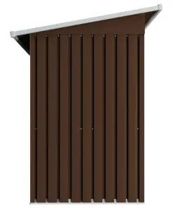 vidaXL Garden Storage Shed Brown 194x121x181 cm Steel