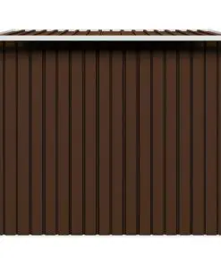 vidaXL Garden Storage Shed Brown 194x121x181 cm Steel