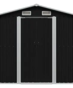 vidaXL Garden Storage Shed Anthracite Steel 204x132x186 cm