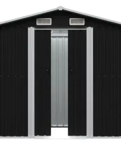vidaXL Garden Storage Shed Anthracite Steel 204x132x186 cm